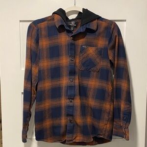 Volcom | Navy and Rust Plaid Shirt